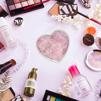 Yougoals Rose Quartz Heart-Shaped Agate Coaster