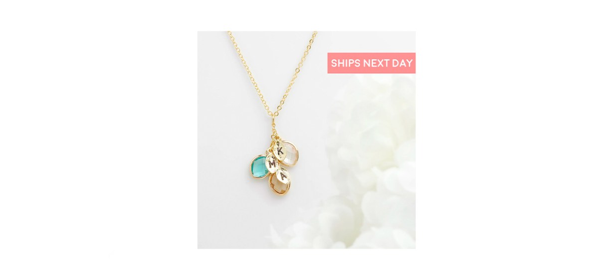 Mignon and Mignon Birthstone Necklace for Mom Mignon and Mignon Birthstone Necklace for Mom