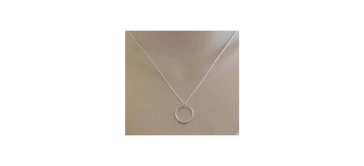 Mixed Metals Circle Necklace Mixed Metals Circle Necklace