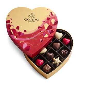 Godiva Chocolatier 14-Piece Chocolate Heart Valentine’s Gift Box
