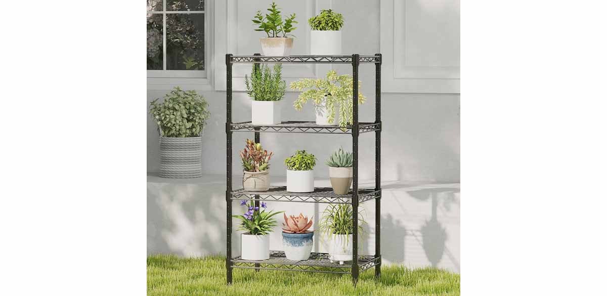 DUMOS 4-Tier Metal Wire Storage Shelves