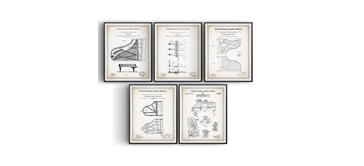 Best Pink Polar Bear Art Steinway Piano Patent Prints