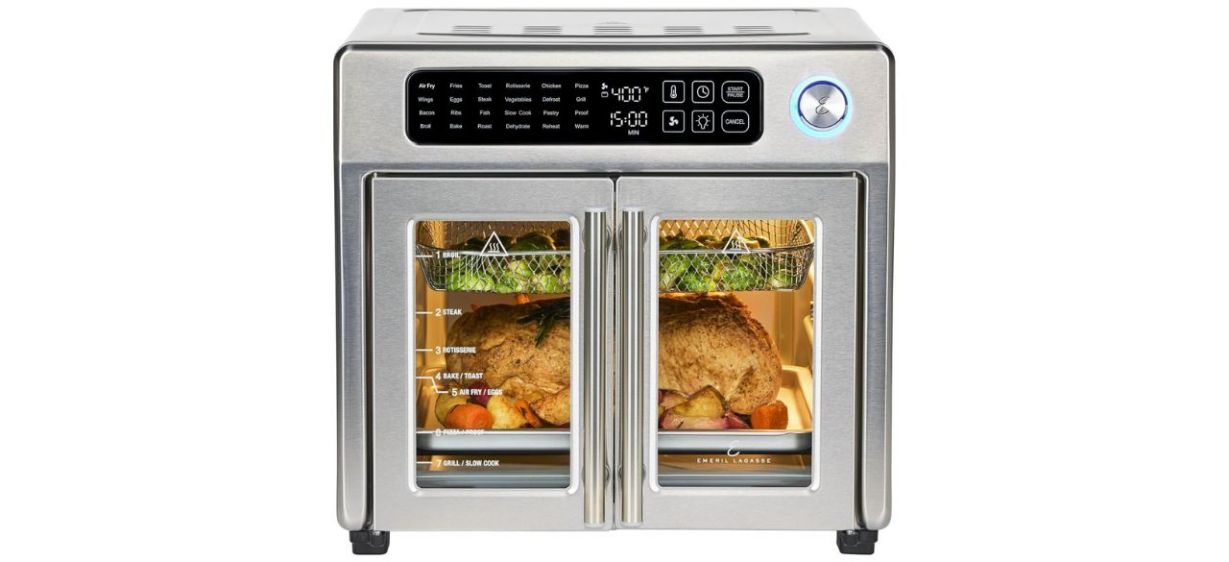 Emeril Lagasse Extra Large French Door Air Fryer Toaster Oven Combo
