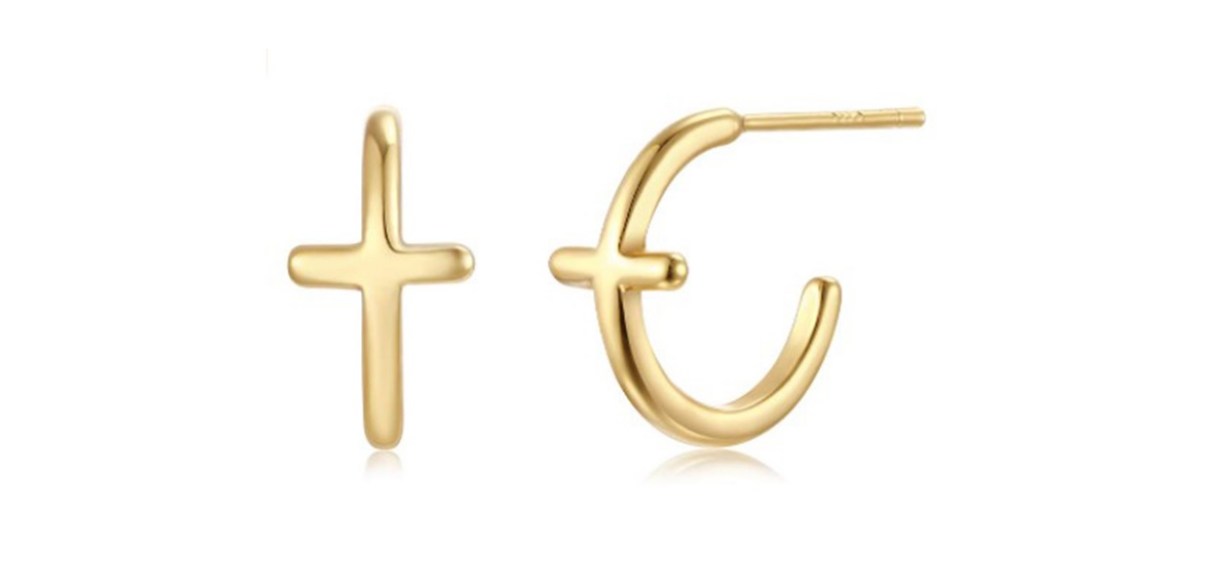 Fettero Mini Cross Stud Earrings