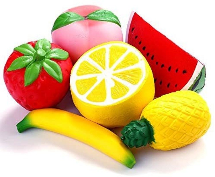 PP OPOUNT 6-Piece Slow Rising Jumbo Fruit Squishies