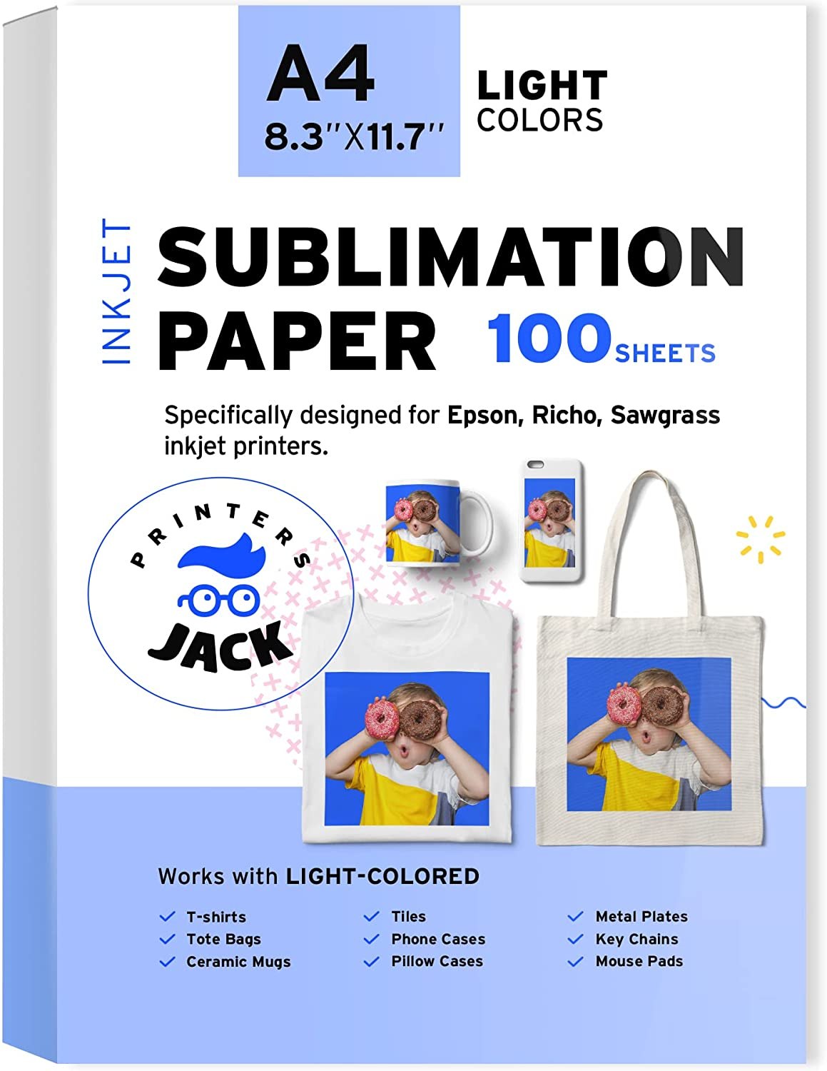 Printers Jack Sublimation Paper, 100 Sheets