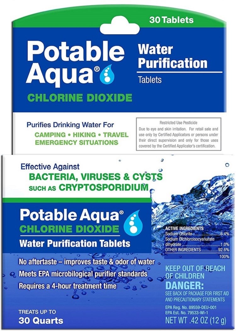 Potable Aqua Chlorine Dioxide Water Purification Tablets