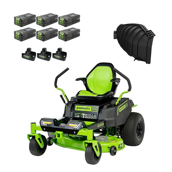 Greenworks 42&quot; CrossoverZ Electric Zero Turn Riding Lawn Mower
