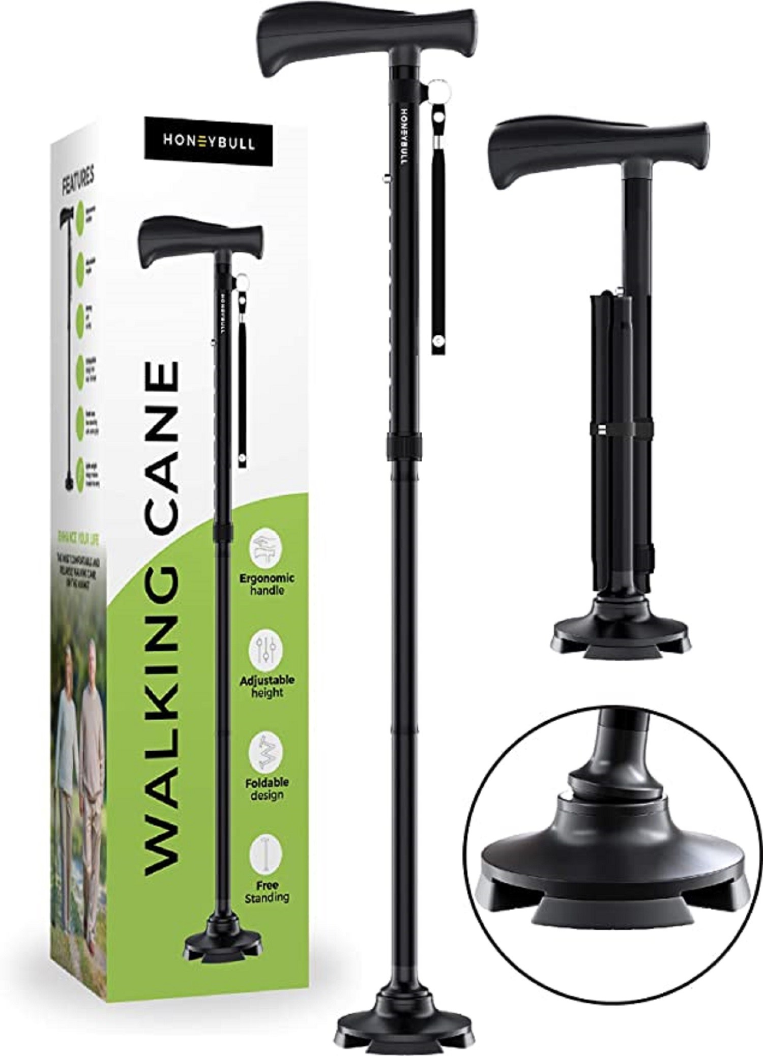 HoneyBull Walking Cane