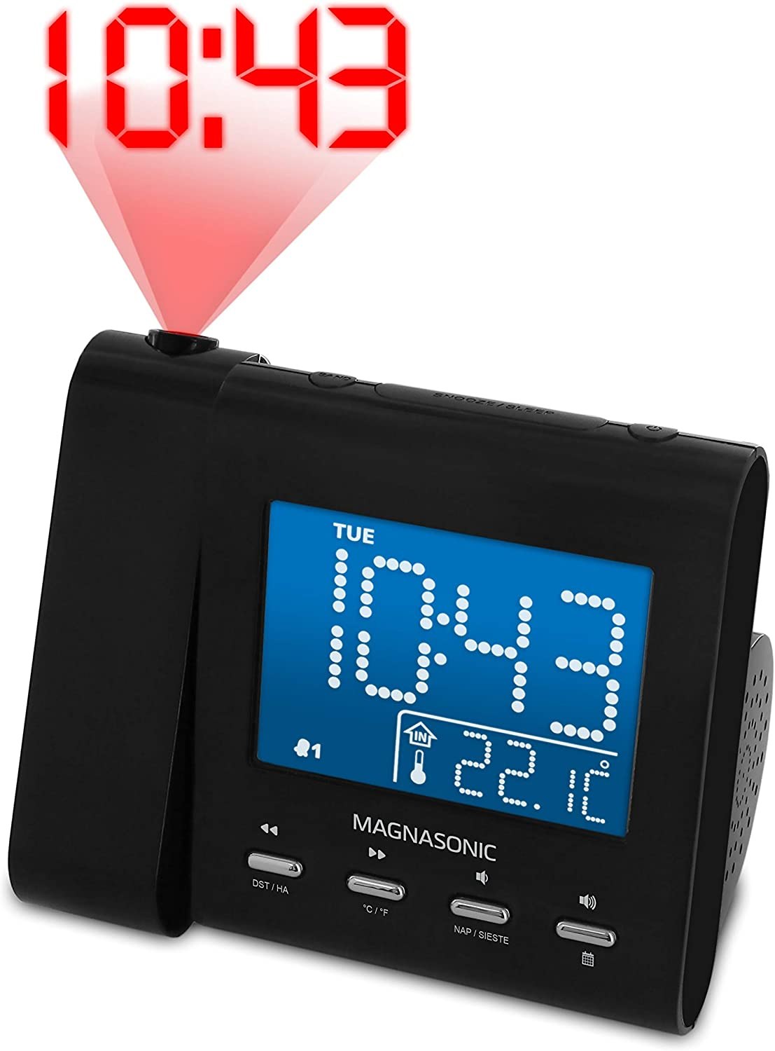 Magnasonic Projection Alarm Clock with AM and FM Radio