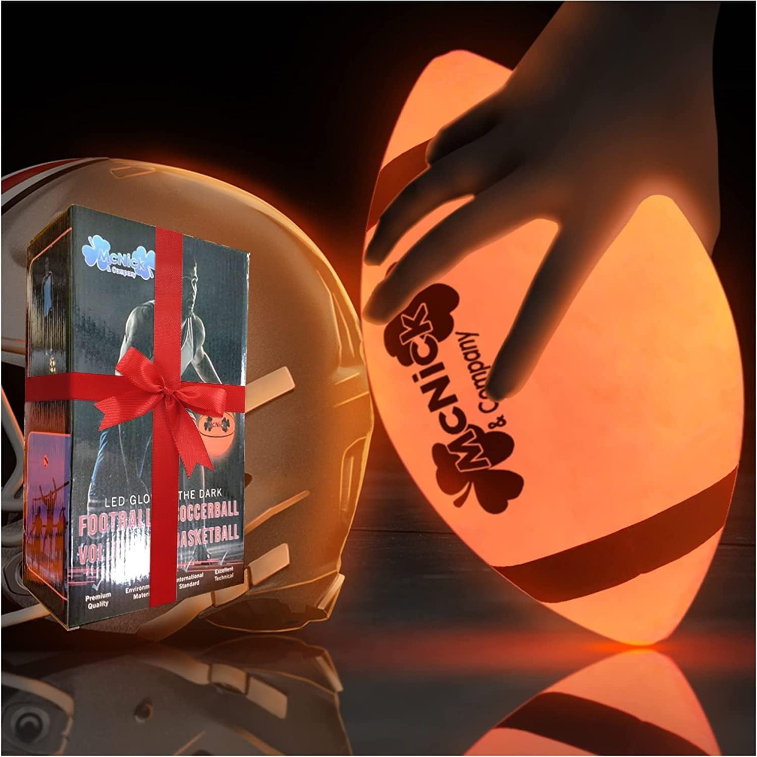 McNick &amp; Company LED Glow-in-the-Dark Youth Football