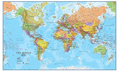 Maps International 46&quot; x 80&quot; Giant World Map