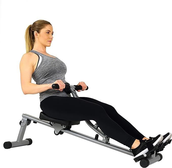 Sunny Health &amp; Fitness Compact Adjustable Rowing Machine