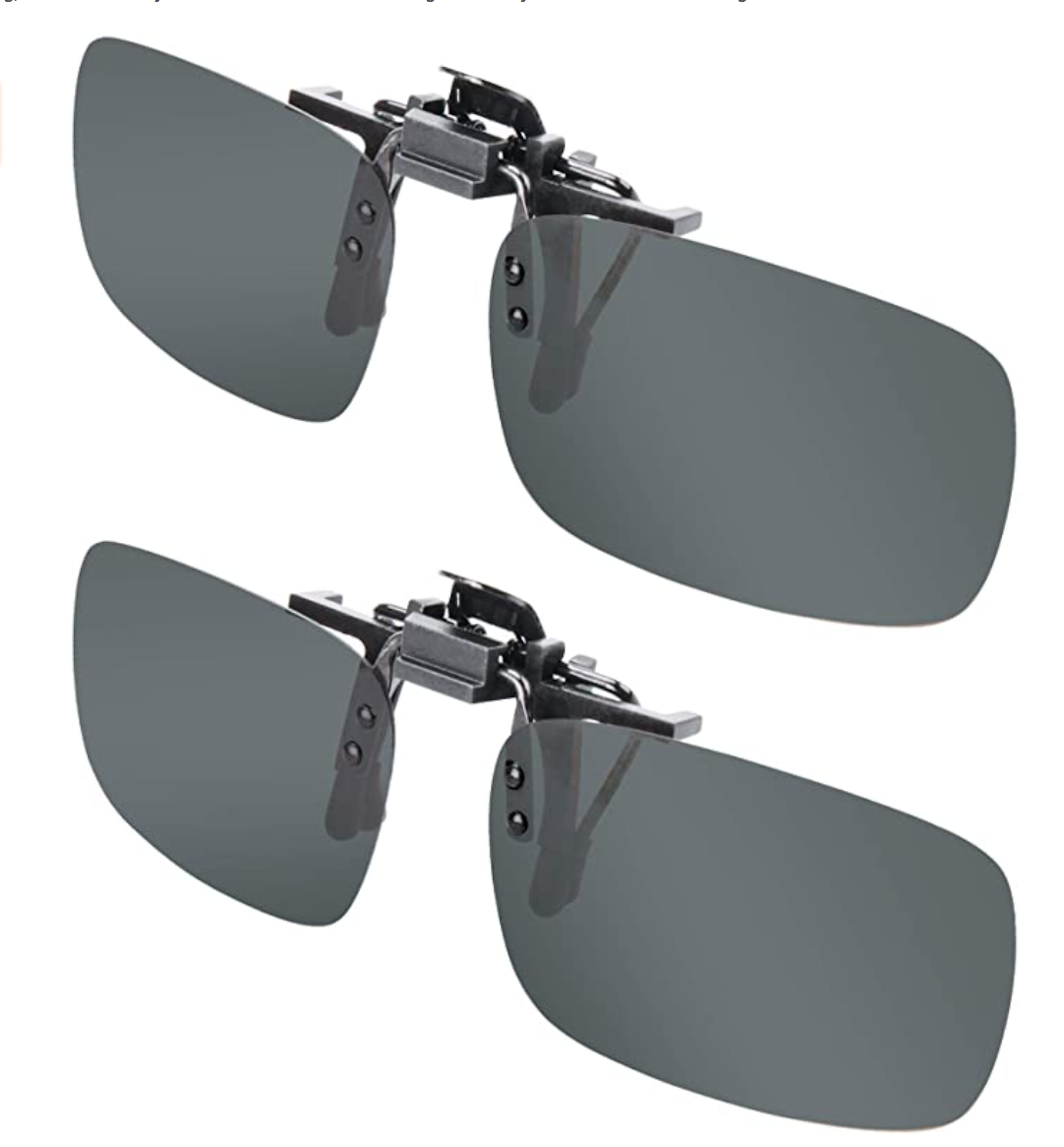 Splaks Frameless Rectangular Clip-on Sunglasses