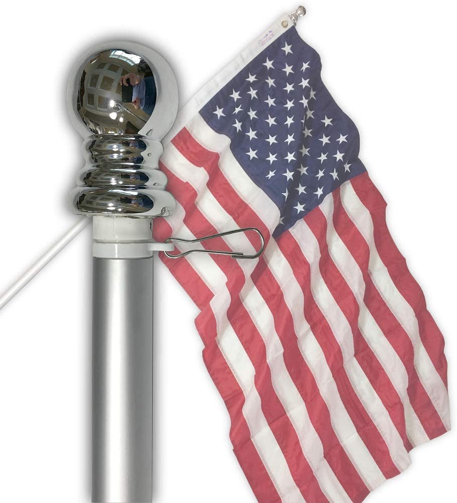 Star Spangled Flags 6-Foot Aluminum Spinning Flagpole